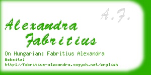 alexandra fabritius business card